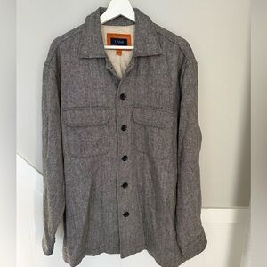 IZOD Men's Herringbone Shirt Jacket